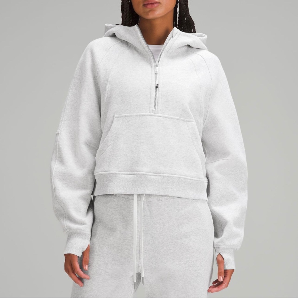 Scuba Oversized Half-Zip Hoodie - XL/XXL - Heather Grey